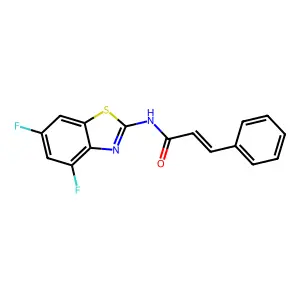 (Z)-N-(4,6-difluorobenzo[d]thiazol-2-yl)-3-phenylacrylamide structure