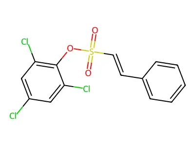 (2,4,6-Trichlorophenyl) 2-phenylethenesulfonate structure