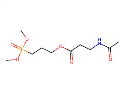 beta-Alanine, N-acetyl-, 3-(dimethoxyphosphinyl)propyl ester structure