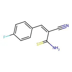 2-Cyano-3-(4-fluorophenyl)-2-propenethioamide structure