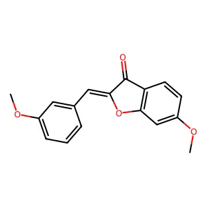 (Z)-6-methoxy-2-(3-methoxybenzylidene)benzofuran-3(2H)-one structure