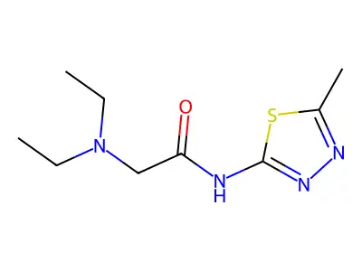 Acetamide, 2-(diethylamino)-N-(5-methyl-1,3,4-thiadiazol-2-yl)- structure