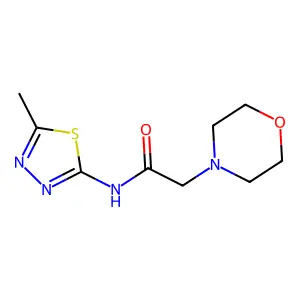 4-Morpholineacetamide, N-(5-methyl-1,3,4-thiadiazol-2-yl)- structure