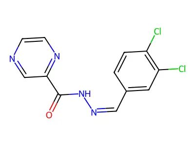 N'-(3,4-Dichlorobenzylidene)-2-pyrazinecarbohydrazide structure