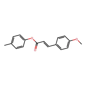 2-Propenoic acid, 3-(4-methoxyphenyl)-, 4-methylphenyl ester structure