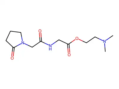 Glycine, N-((2-oxo-1-pyrrolidinyl)acetyl)-, 2-(dimethylamino)ethyl ester structure