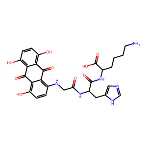 4-(Glycyl-histidyl-lysine)-1,5,8-trihydroxyanthraquinone structure
