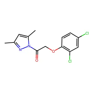 Pyrazole, 1-(2,4-dichlorophenoxyacetyl)-3,5-dimethyl- structure