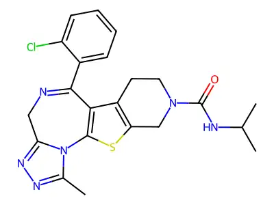 4H-Pyrido(4',3':4,5)thieno(3,2-f)(1,2,4)triazolo(4,3-a)(1,4)diazepine-9(8H)-carboxamide, 7,10-dihydro-6-(2-chlorophenyl)-1-methyl-N-(1-methylethyl)- structure