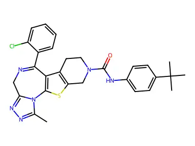 4H-Pyrido(4',3':4,5)thieno(3,2-f)(1,2,4)triazolo(4,3-a)(1,4)diazepine-9(8H)-carboxamide, 7,10-dihydro-6-(2-chlorophenyl)-N-(4-(1,1-dimethylethyl)phenyl)-1-methyl- structure