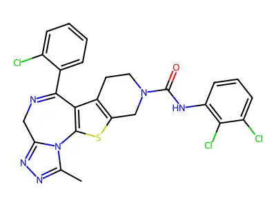 4H-Pyrido(4',3':4,5)thieno(3,2-f)(1,2,4)triazolo(4,3-a)(1,4)diazepine-9(8H)-carboxamide, 7,10-dihydro-6-(2-chlorophenyl)-N-(2,3-dichlorophenyl)-1-methyl- structure