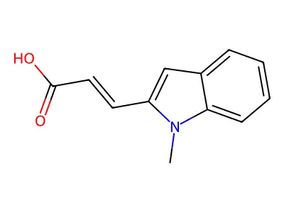 3-(1-Methylindol-2-yl)prop-2-enoic acid structure
