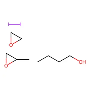 Oxirane, 2-methyl-, polymer with oxirane, monobutyl ether, compd. with iodine structure
