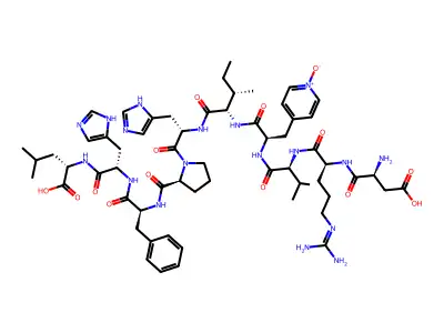 Angiotensin I, (beta-(4-pyridyl-1-oxide)-ala(4))- structure