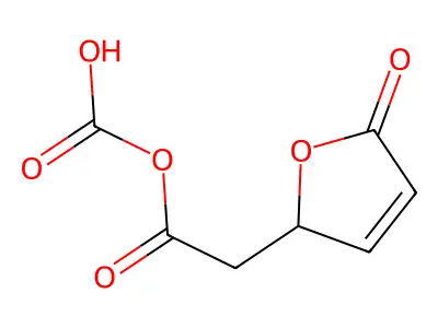 2-Carboxy-2,5-dihydro-5-oxofuran-2-acetate structure