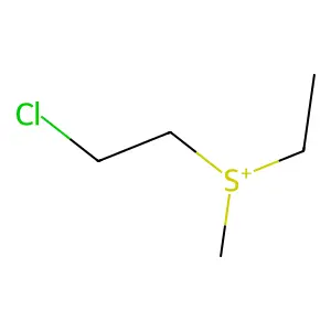 Sulfonium, (2-chloroethyl)ethylmetyl- structure
