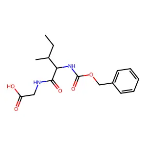 N-(N-((Phenylmethoxy)carbonyl)-L-isoleucyl)glycine structure