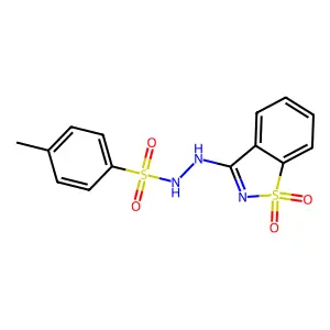 N'-(1,1-dioxido-1,2-benzisothiazol-3-yl)-4-methylbenzenesulfonohydrazide structure