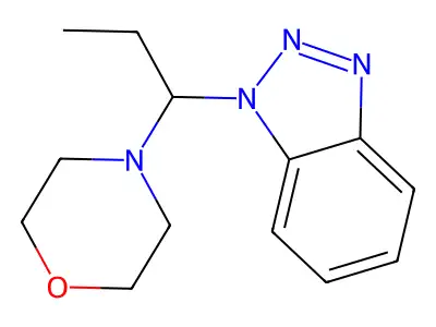 (1-(4-Morpholinyl)propyl)benzotriazole, mixture of Bt1 and Bt2 isomers structure