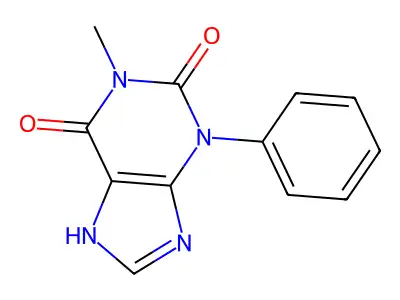 1H-Purine-2,6-dione, 3,7-dihydro-1-methyl-3-phenyl- structure