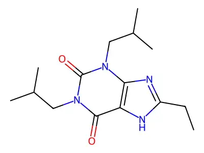 1H-Purine-2,6-dione, 3,7-dihydro-1,3-bis(2-methylpropyl)-8-ethyl- structure