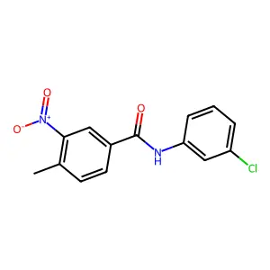 N-(3-chlorophenyl)-4-methyl-3-nitrobenzamide structure