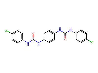 1-(4-Chloro-phenyl)-3-(4-(3-(4-chloro-phenyl)-ureido)-phenyl)-urea structure