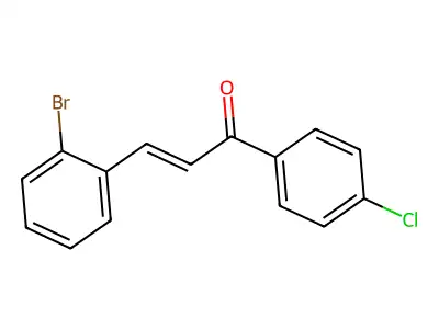 2-Propen-1-one, 3-(2-bromophenyl)-1-(4-chlorophenyl)- structure