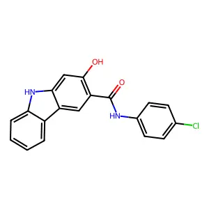 2-Hydroxycarbazole-3-carboxylic acid 4-chloroanilide structure