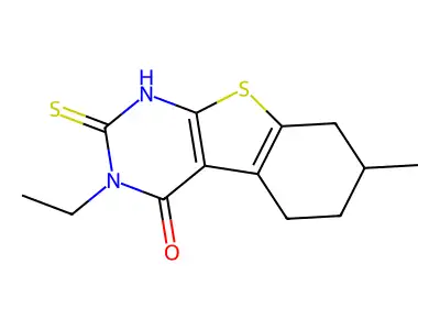 4-Ethyl-11-methyl-5-sulfanyl-8-thia-4,6-diazatricyclo[7.4.0.0,2,7]trideca-1(9),2(7),5-trien-3-one structure