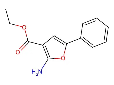 Ethyl 2-amino-5-phenylfuran-3-carboxylate structure