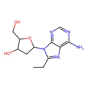 2'-Deoxy-8-ethyladenosine structure