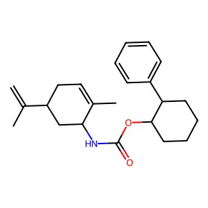 5-isopropenyl-2-methyl-1-(N-(2-phenylcyclohexyloxycarbonyl)amino)-2-cyclohexene structure