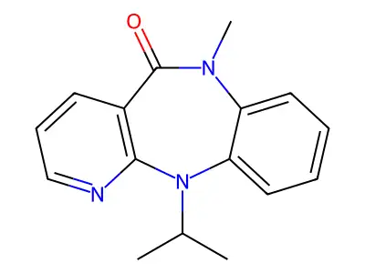 N11-Isopropyl-N6-methyl-6,11-dihydro-5H-pyrido(2,3-b)(1,5)benzodiazepin-5-one structure