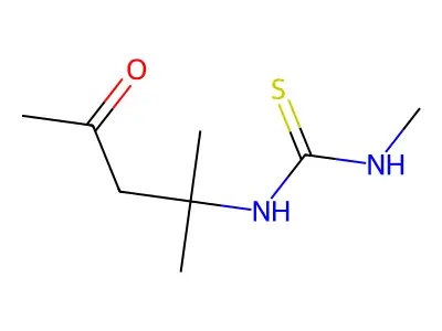 N-Methyl-N'-(2-methyl-4-oxopentan-2-yl)thiourea structure