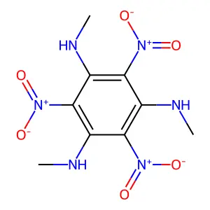 1-N,3-N,5-N-trimethyl-2,4,6-trinitrobenzene-1,3,5-triamine structure