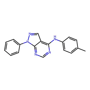 1-Phenyl-4-[(P-methylphenyl)amino]-1H-pyrazolo[3,4-D]pyrimidine structure