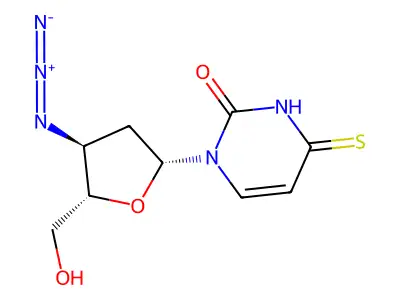 3'-Azido-2',3'-dideoxy-4-thiouridine structure