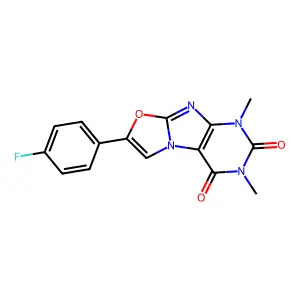7-(4-Fluorophenyl)-1,3-dimethyl[1,3]oxazolo[2,3-f]purine-2,4(1H,3H)-dione structure