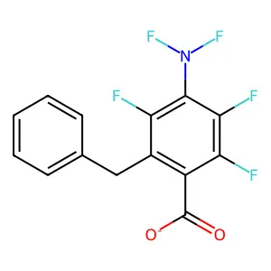 Pentafluorobenzyl-4-aminobenzoate structure