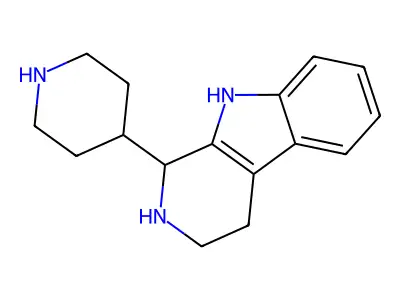 1H-Pyrido(3,4-b)indole, 2,3,4,9-tetrahydro-1-(4-piperidinyl)- structure