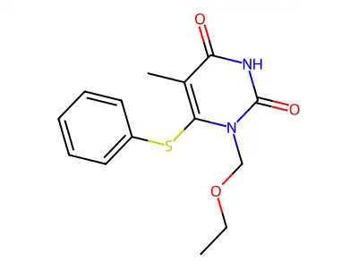 1-Ethoxymethyl-6-(phenylthio)thymine structure