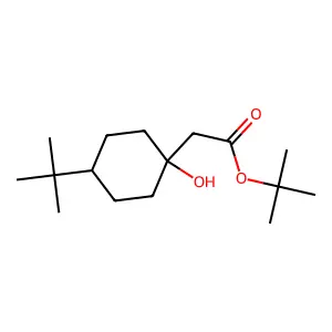 Cyclohexaneacetic acid, 4-tert-butyl-1-hydroxy-, tert-butyl ester structure