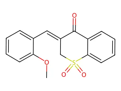 3-[(2-Methoxyphenyl)methylidene]-1,1-dioxothiochromen-4-one structure