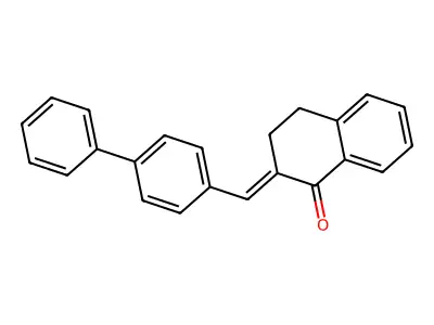 1(2H)-Naphthalenone, 3,4-dihydro-2-((1,1'-biphenyl)-4-ylmethylene)-, (E)- structure