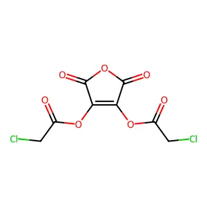 Maleic anhydride, dihydroxy-, bis(chloroacetate) structure