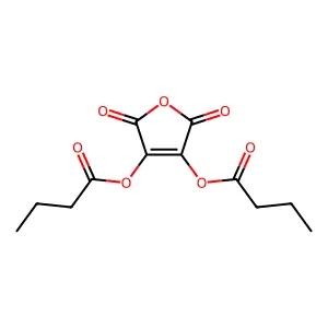 Maleic anhydride, dihydroxy-, dibutyrate structure
