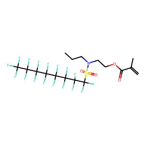 2-(((Heptadecafluorooctyl)sulphonyl)propylamino)ethyl methacrylate structure