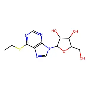 9H-Purine, 6-(ethylthio)-9-beta-D-ribofuranosyl- structure