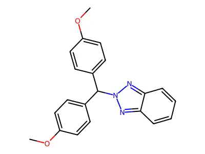 2-[Bis(4-methoxyphenyl)methyl]-2H-1,2,3-benzotriazole structure